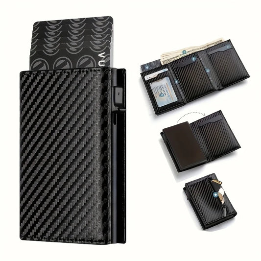 Premium RFID Men’s Wallet with Pop-Up Card Holder